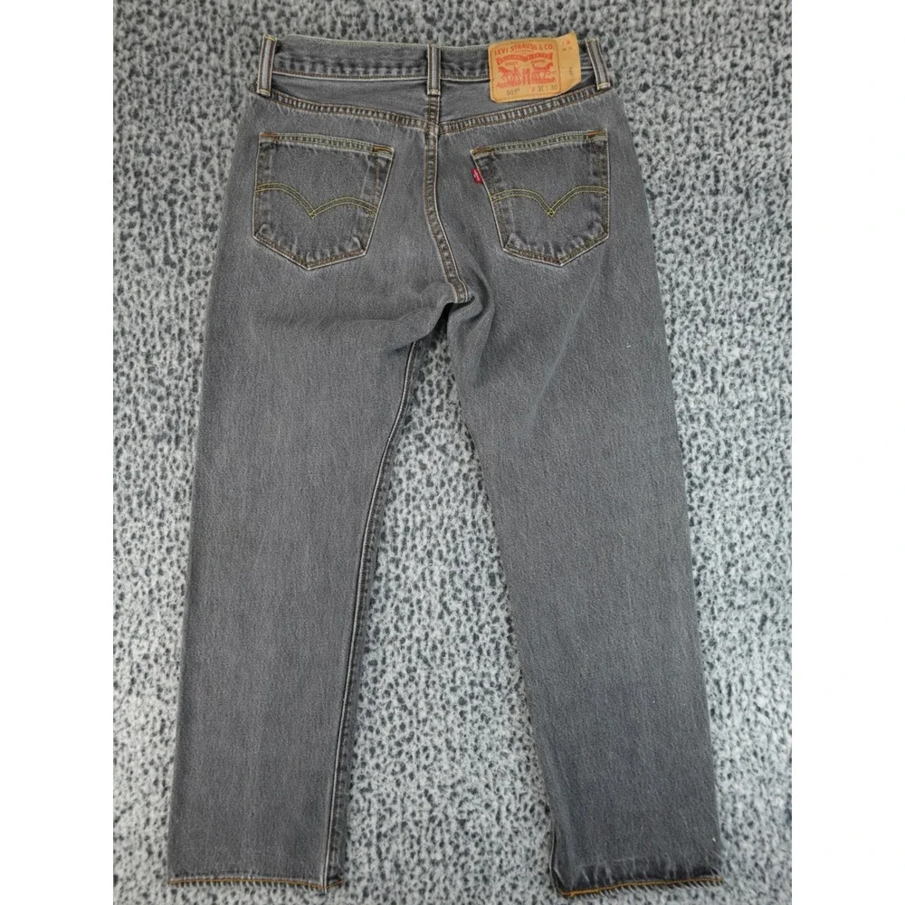 Levis 501‎ Original Fit Jeans Mens 31x30 Gray Button Fly Straight Leg Denim